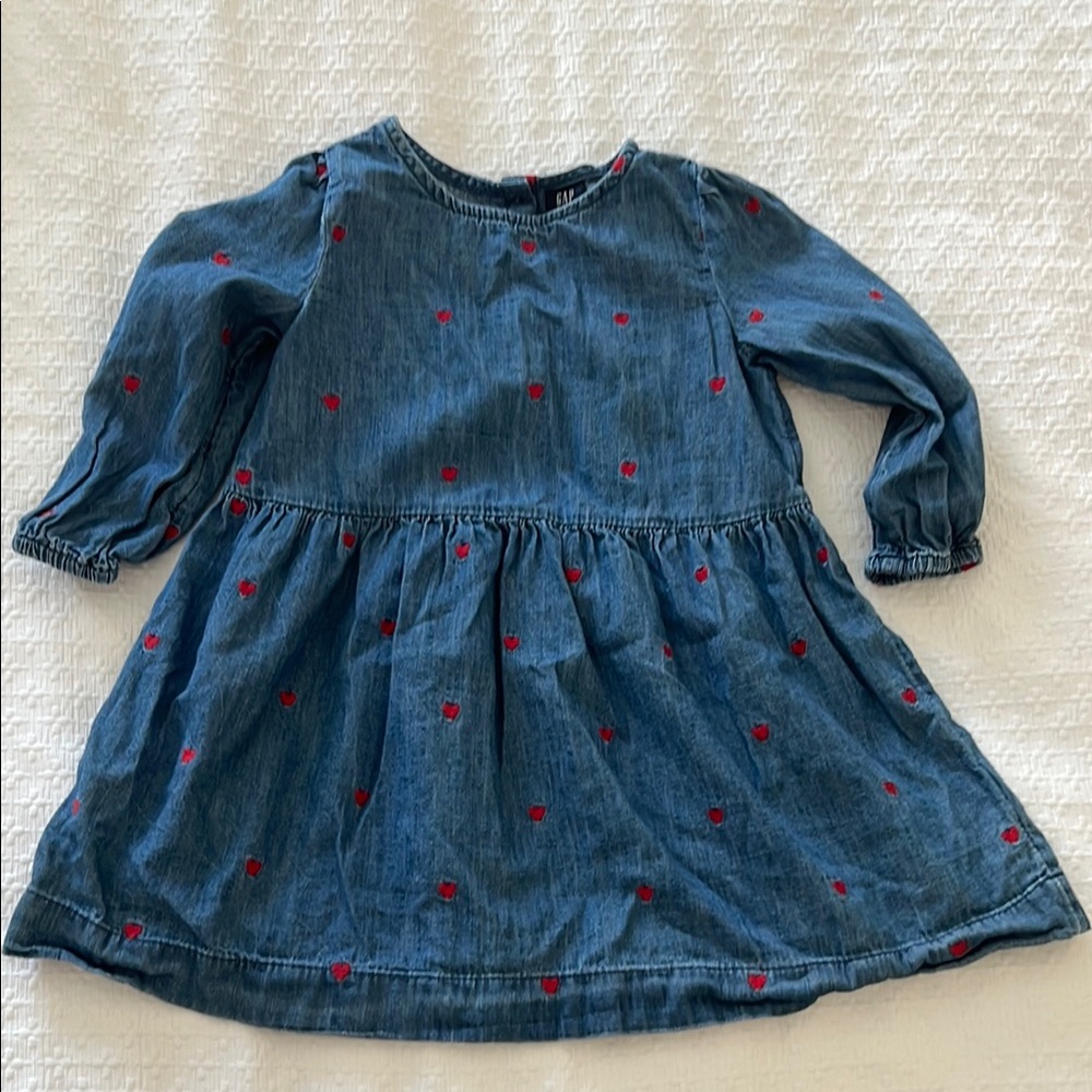 GAP Kids Denim Dress with Red Details
